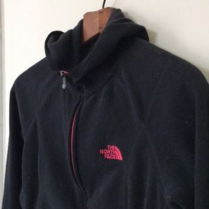 Black north face zip hoodie